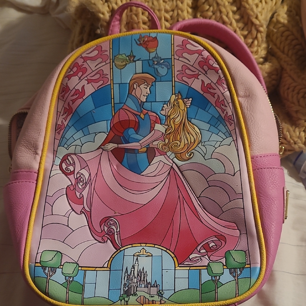 Loungefly Pink and Blue Fairytale Backpack